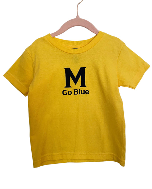 Go Blue Yellow T-Shirt, kids, game, Michigan, school / SALE