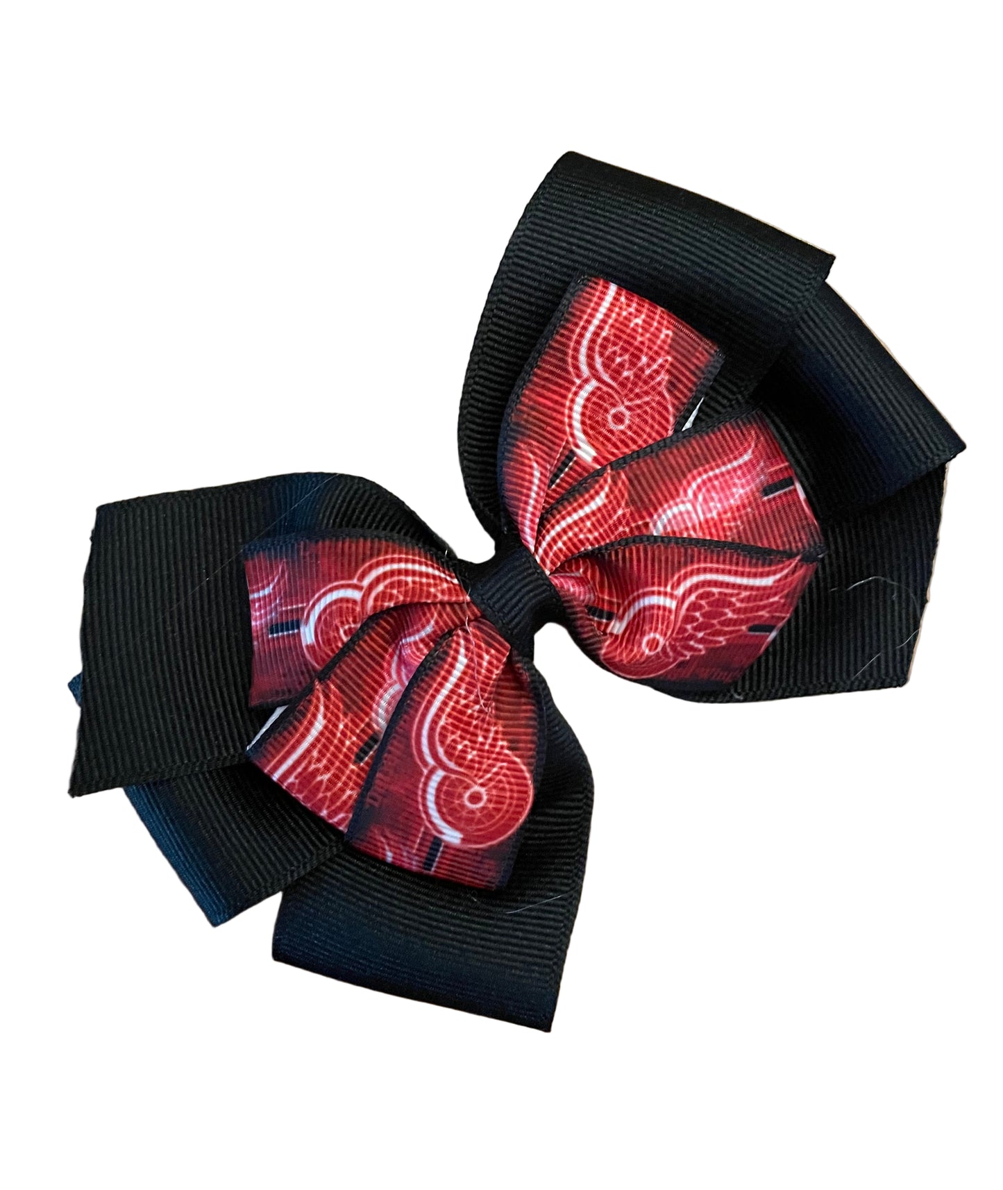 Detroit Red Wings Double Hair Bow/, hockey, kids, teen, adult, sports
