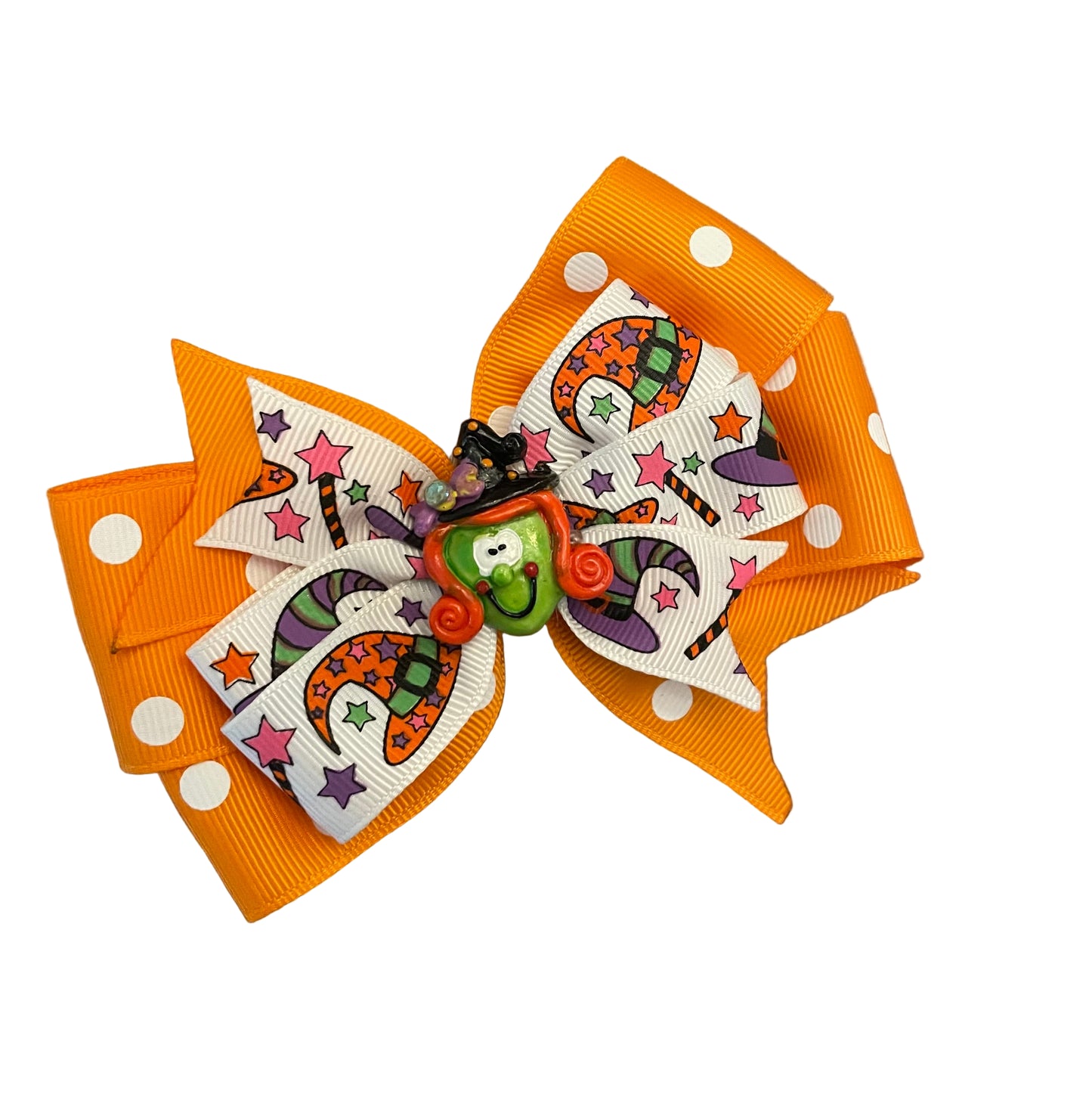 Witches & Wands Halloween Hair Bow, clip, girl, costume