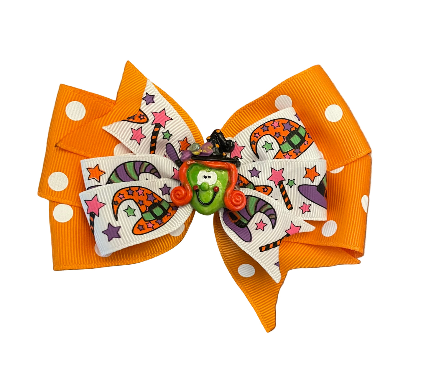 Witches & Wands Halloween Hair Bow, clip, girl, costume