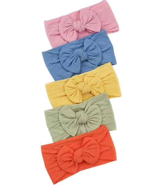 Big Bow Nylon Headband, stretch, fabric, infant, newborn