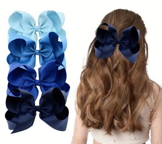 Boutique Loopy Hair Bow, Blue Hues, clip, girl / COMING SOON