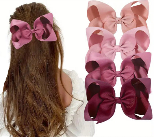 Boutique Loopy Hair Bow, Burgundy/Pink Hues, clip, girl / COMING SOON