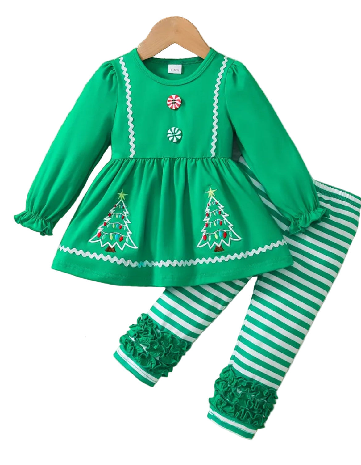 Christmas Trees Boutique Ruffle Outfit, girls, set, toddler / COMING SOON