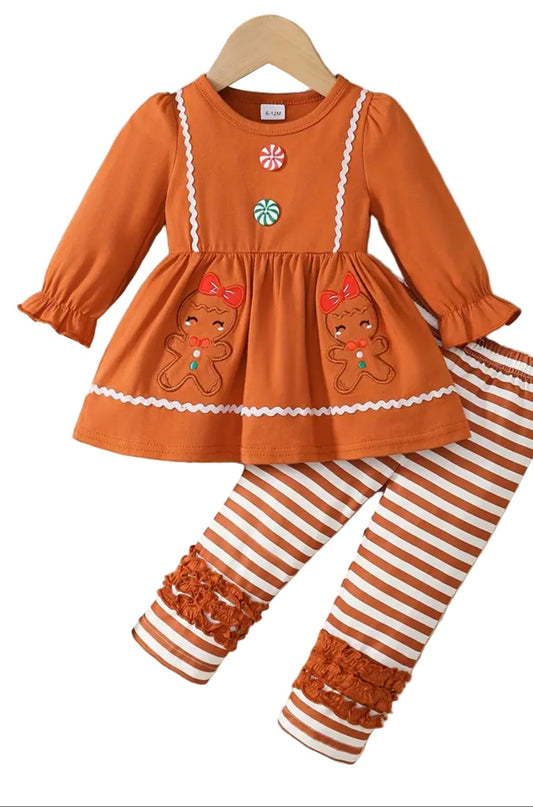 Gingerbread Boutique Ruffle Outfit, girls, set, toddler / COMING SOON