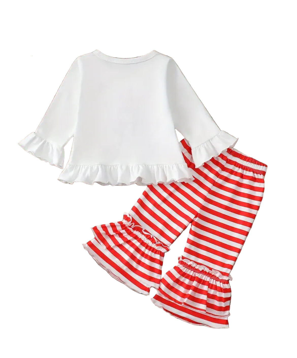 Red & White Gingerbread Boutique Ruffle Outfit, girls, set, toddler / COMING SOON