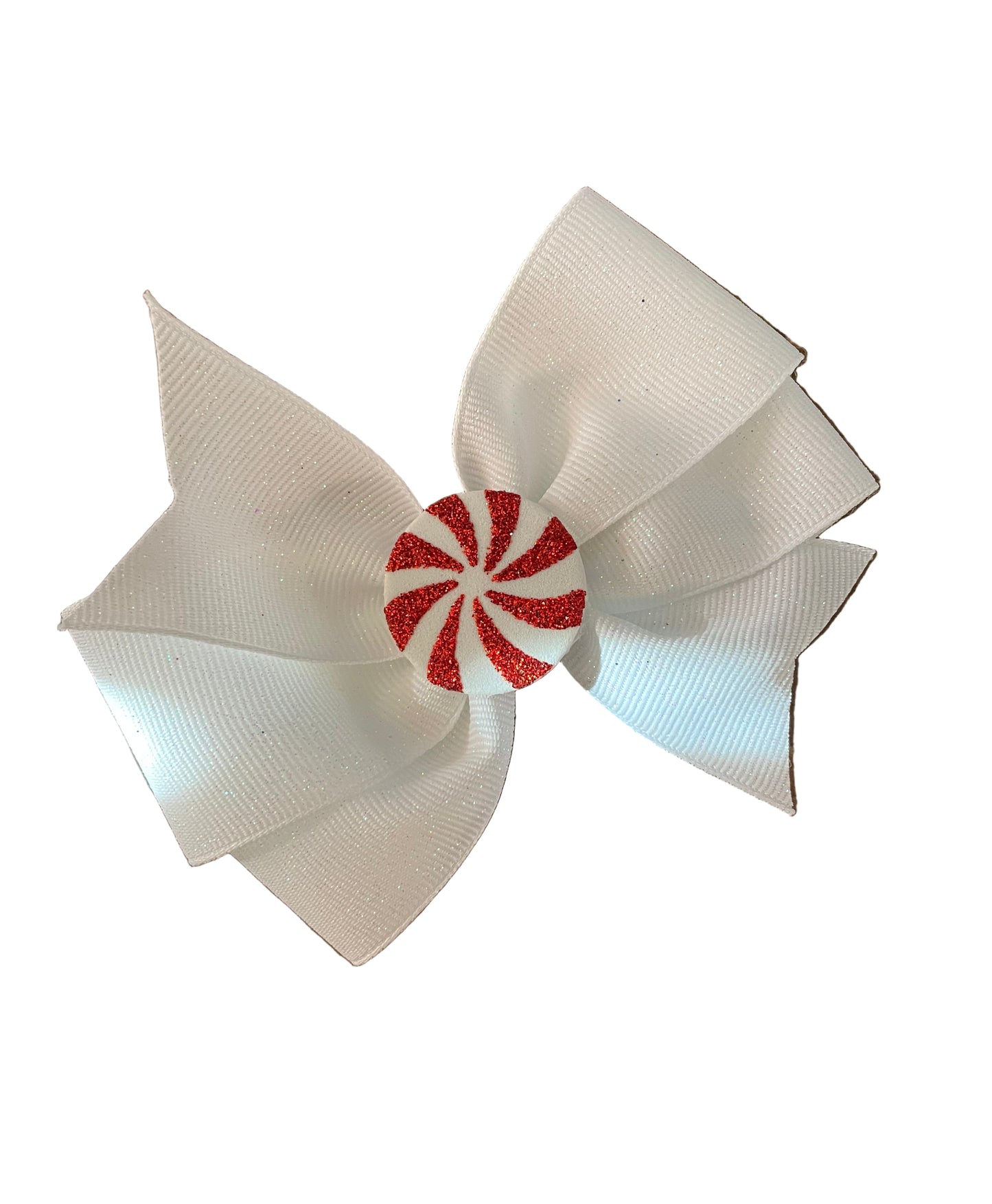 Peppermint Swirl Hair Bow, girl, kids, clip, Winter, holiday, Christmas