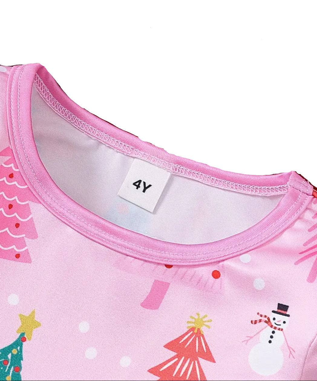 Pink Holiday Tree Pajamas, girl, Winter