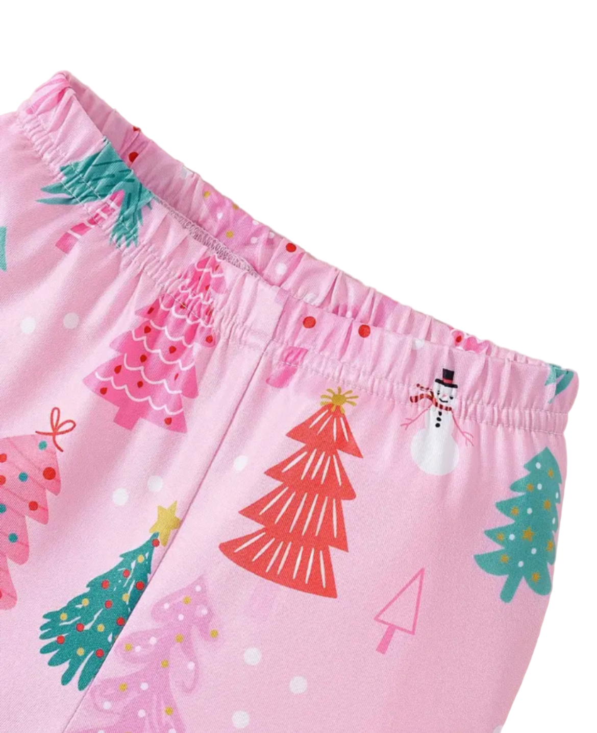 Pink Holiday Tree Pajamas, girl, Winter