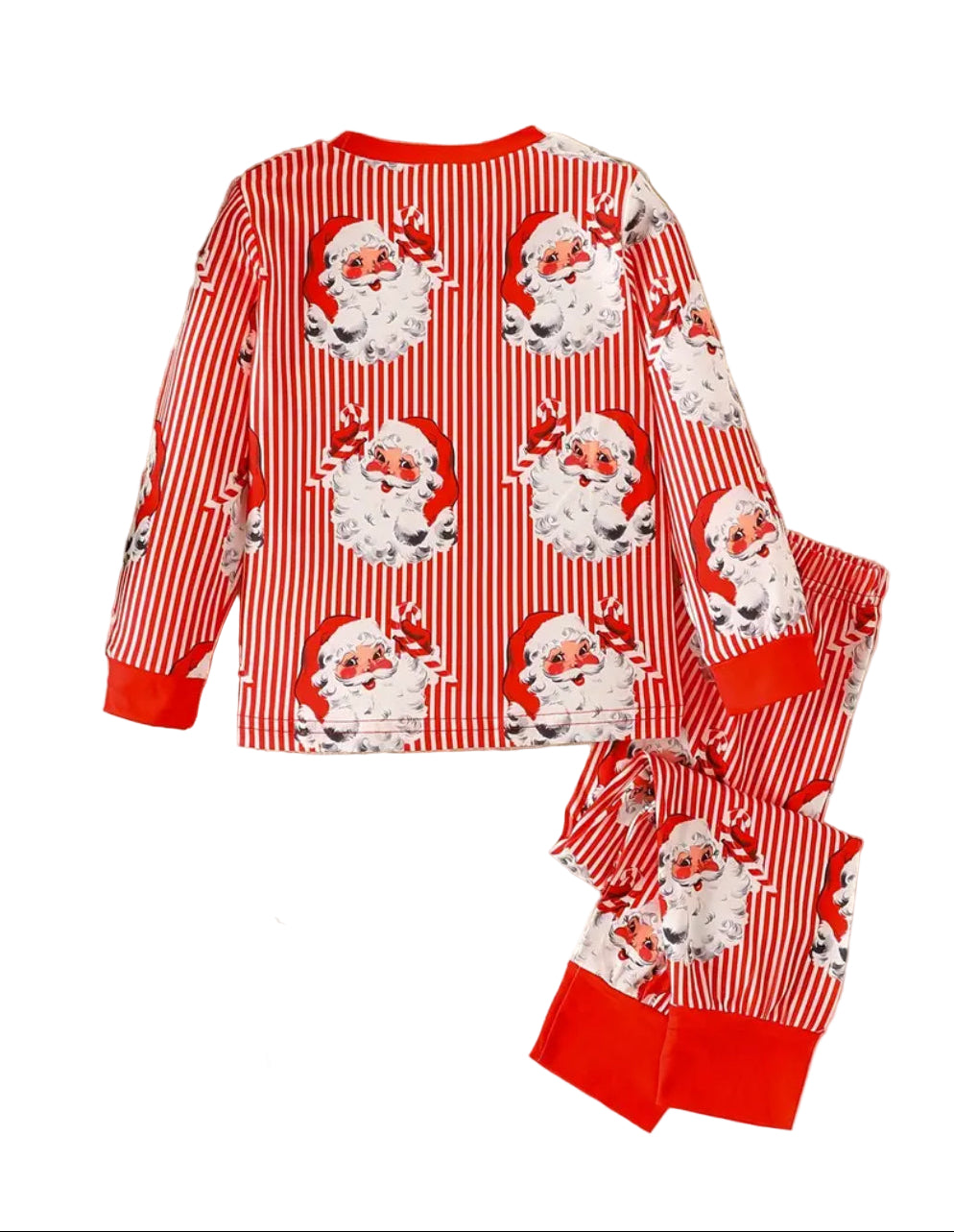 Santa Striped Pajamas, unisex, Winter, Milk Silk, kids