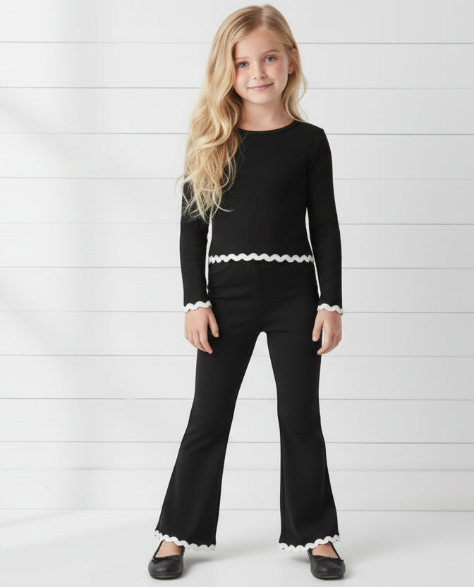 Black & White Boutique Outfit, girls, set, girl