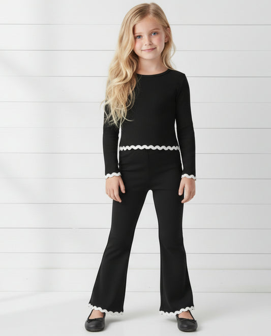 Black & White Boutique Outfit, girls, set, girl