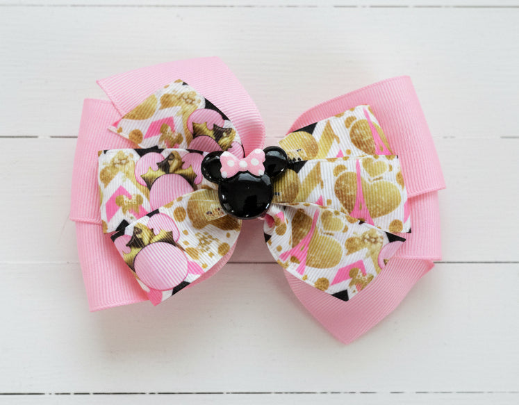 Ooh La La Minnie Hair Bow, clip, girl, Disney, Paris