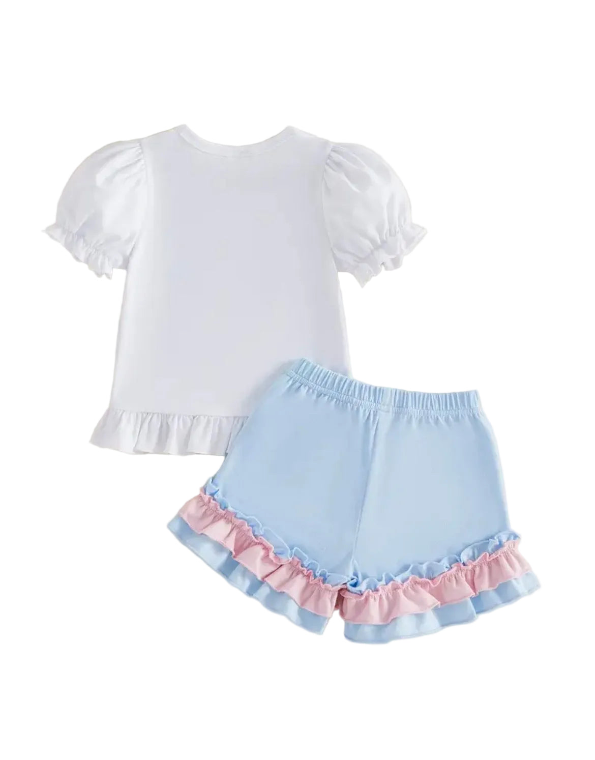 Blue & Pink Princess Carriage Short Set, girls, Spring, Summer / COMING SOON