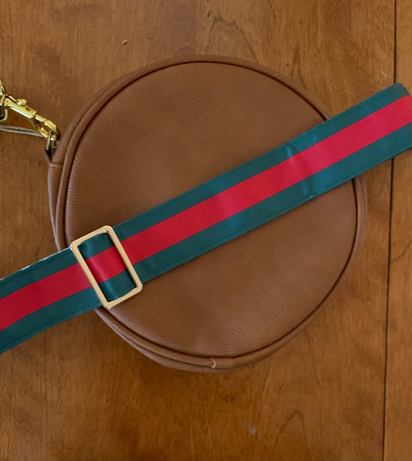 Green & Red Preppy Striped Purse/Instrument Strap, Crossbody, Violin, Gift