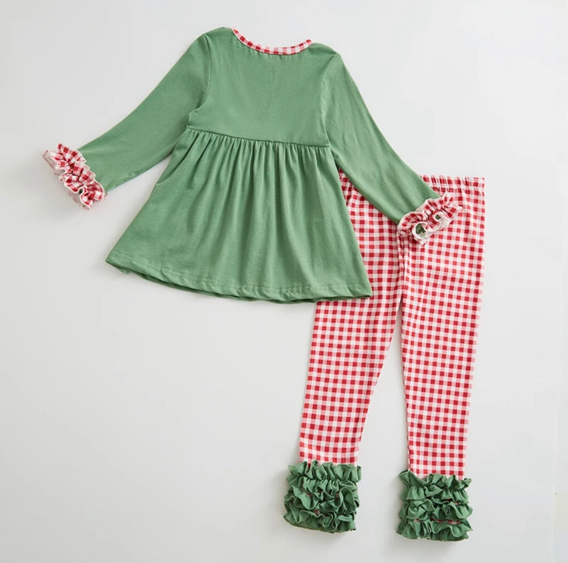 Cookies w/Santa Boutique Ruffle Outfit, Set, Girls, holiday