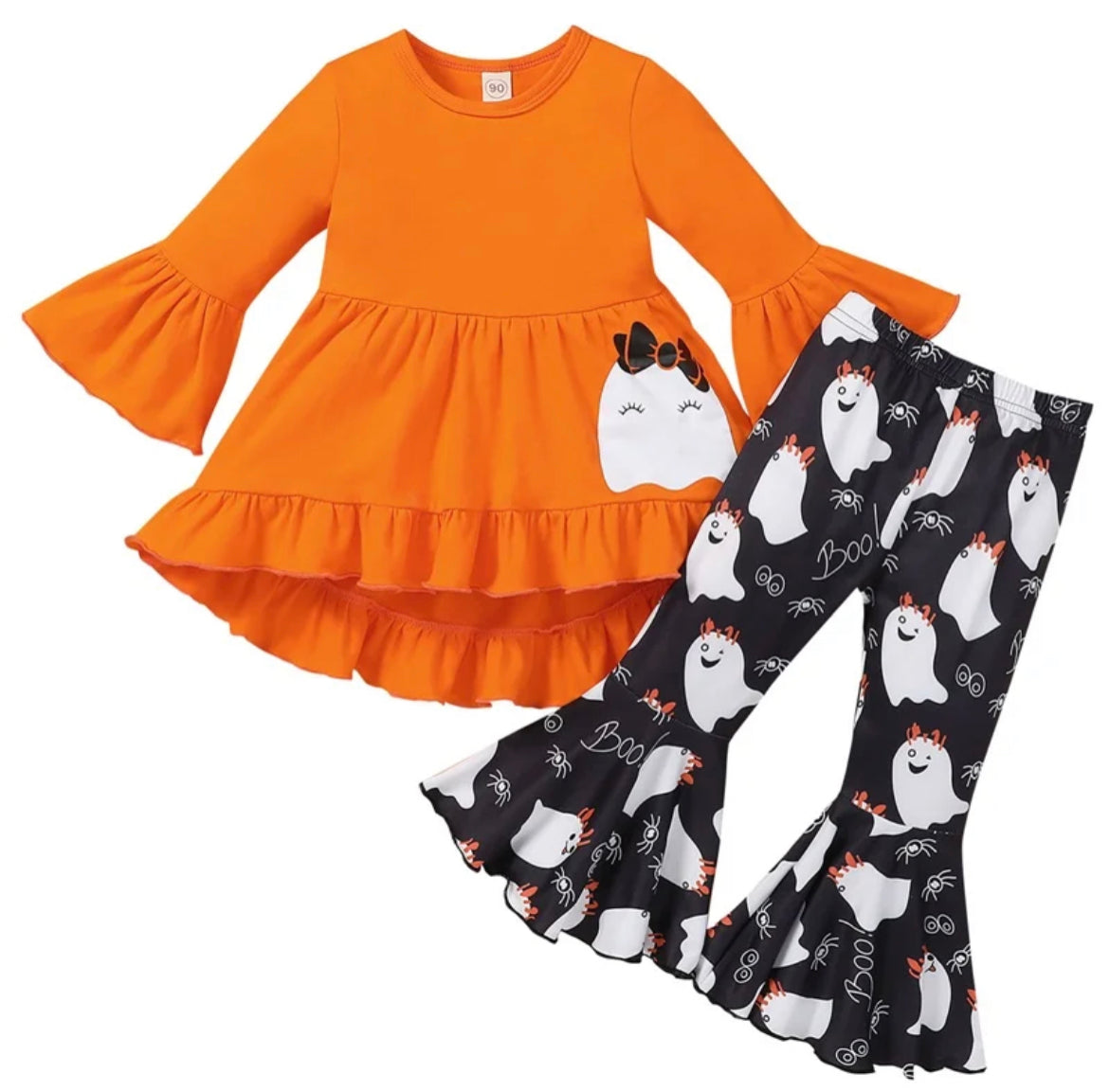 Lil' Ghost Girl's Ruffle Pant Set, Outfit, kids, Halloween, clothing / SALE: Reg. $21.95