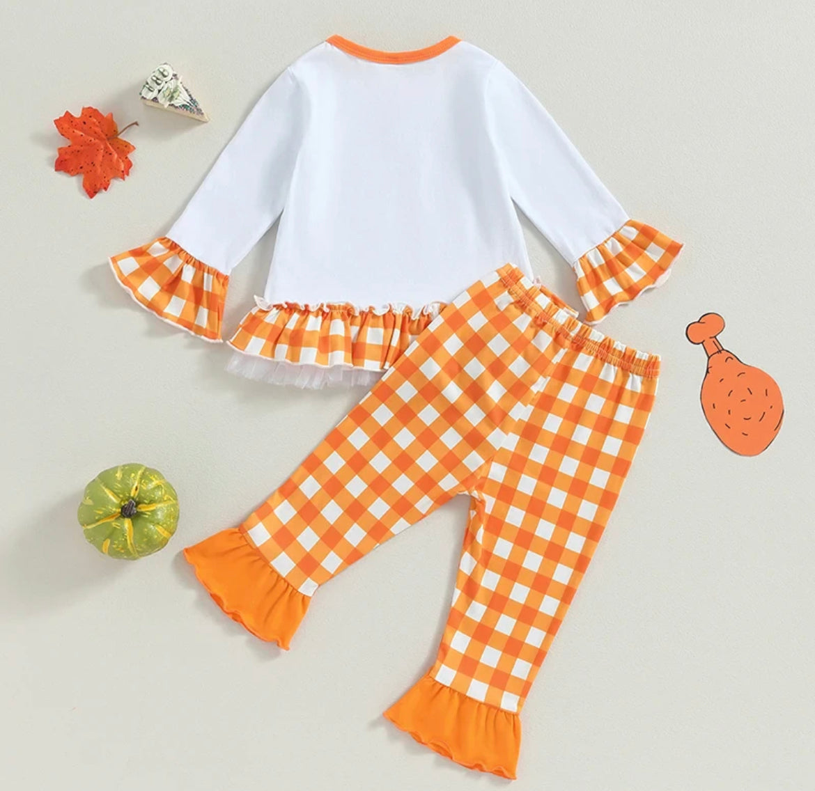 Lil' Pumpkin Girl's Ruffle Pant Set, Outfit, kids, Halloween, clothing / SALE: Reg. $17.95