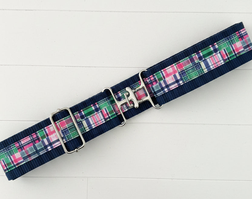 Preppy Plaid Print Belt, Adjustable, gift, women, teen, unisex