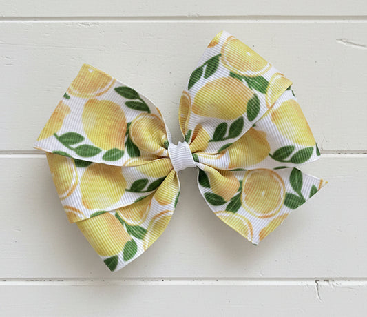 Lucious Lemons Hair Bow, girl, clip