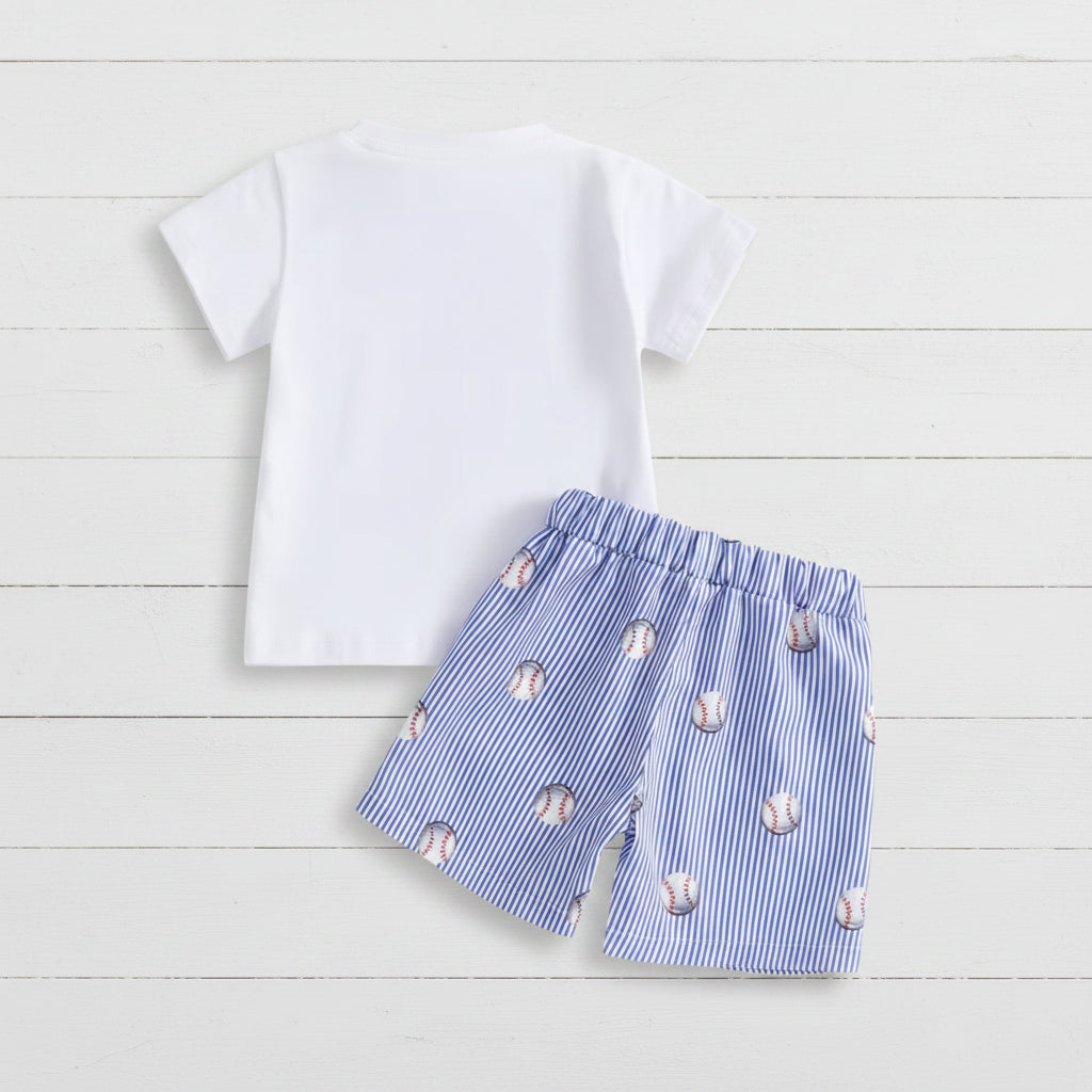 Game Day Vibes Short Outfit, kids, clothing, set, boy, baseball