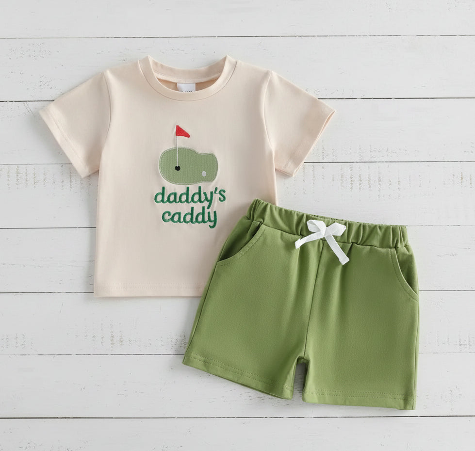 Daddy's Caddy Short Outfit, kids, clothing, set, boy, golf