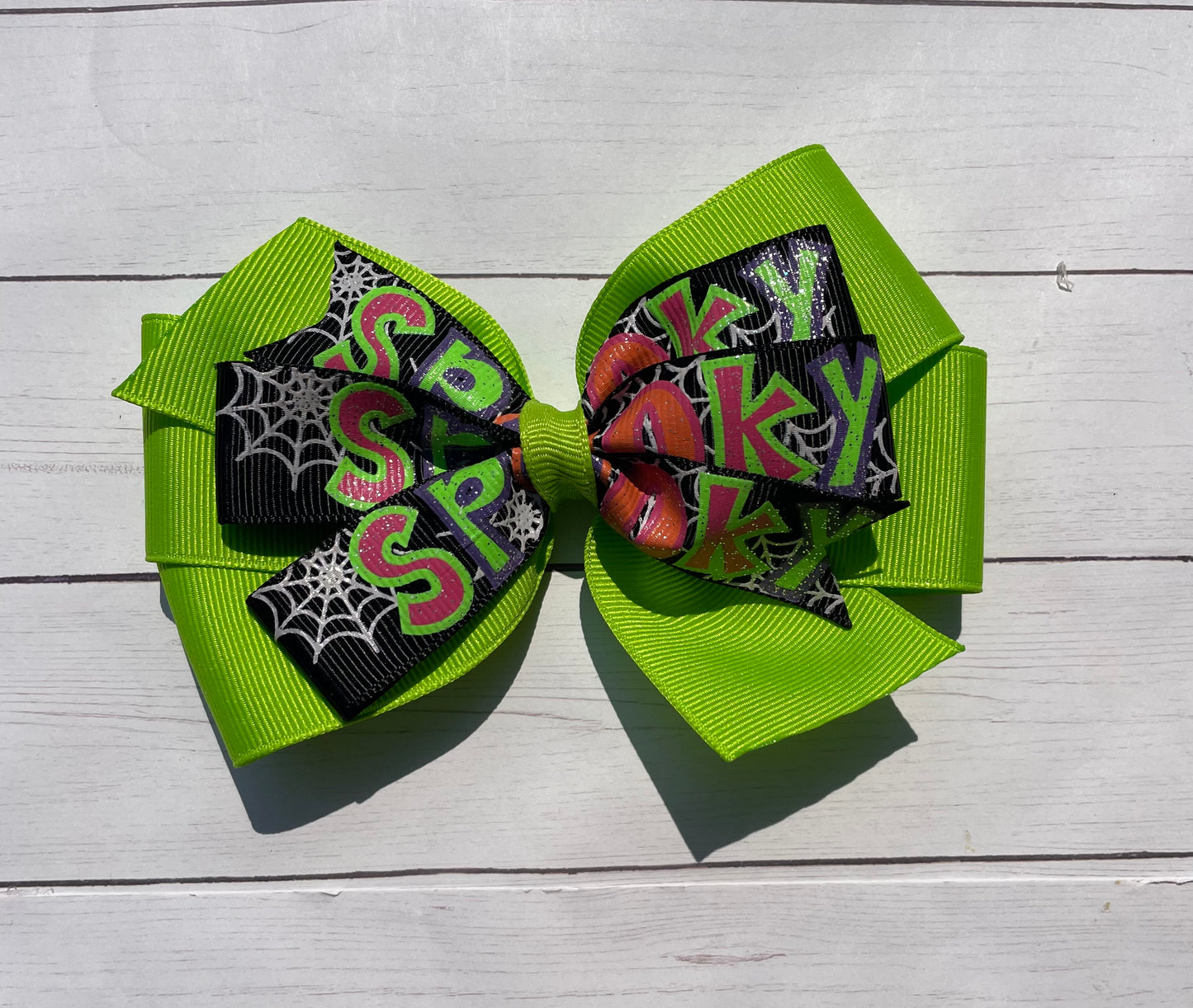 Spooky Glitter Hair Bow, clip, Fall, kids, Halloween, girl