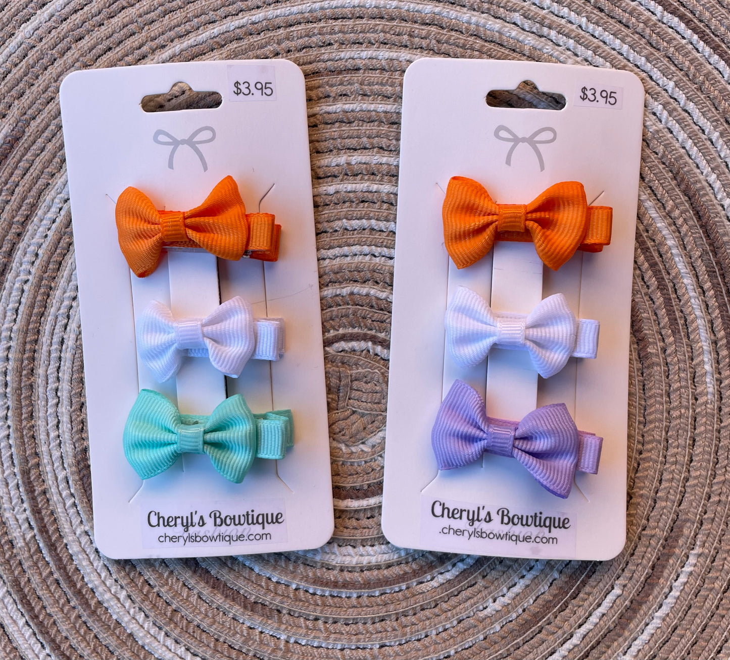 Mini Hair Bow Sets - It's Fall, clip, girl, baby