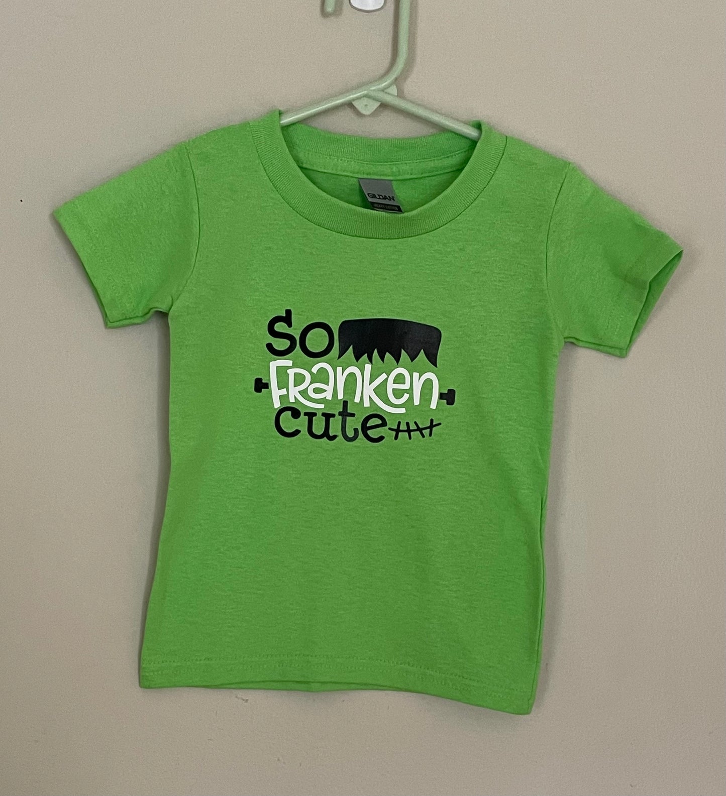 So Franken Cute Green Short Sleeve Shirt, Halloween, kids, clothing / SALE: Reg. $9.95