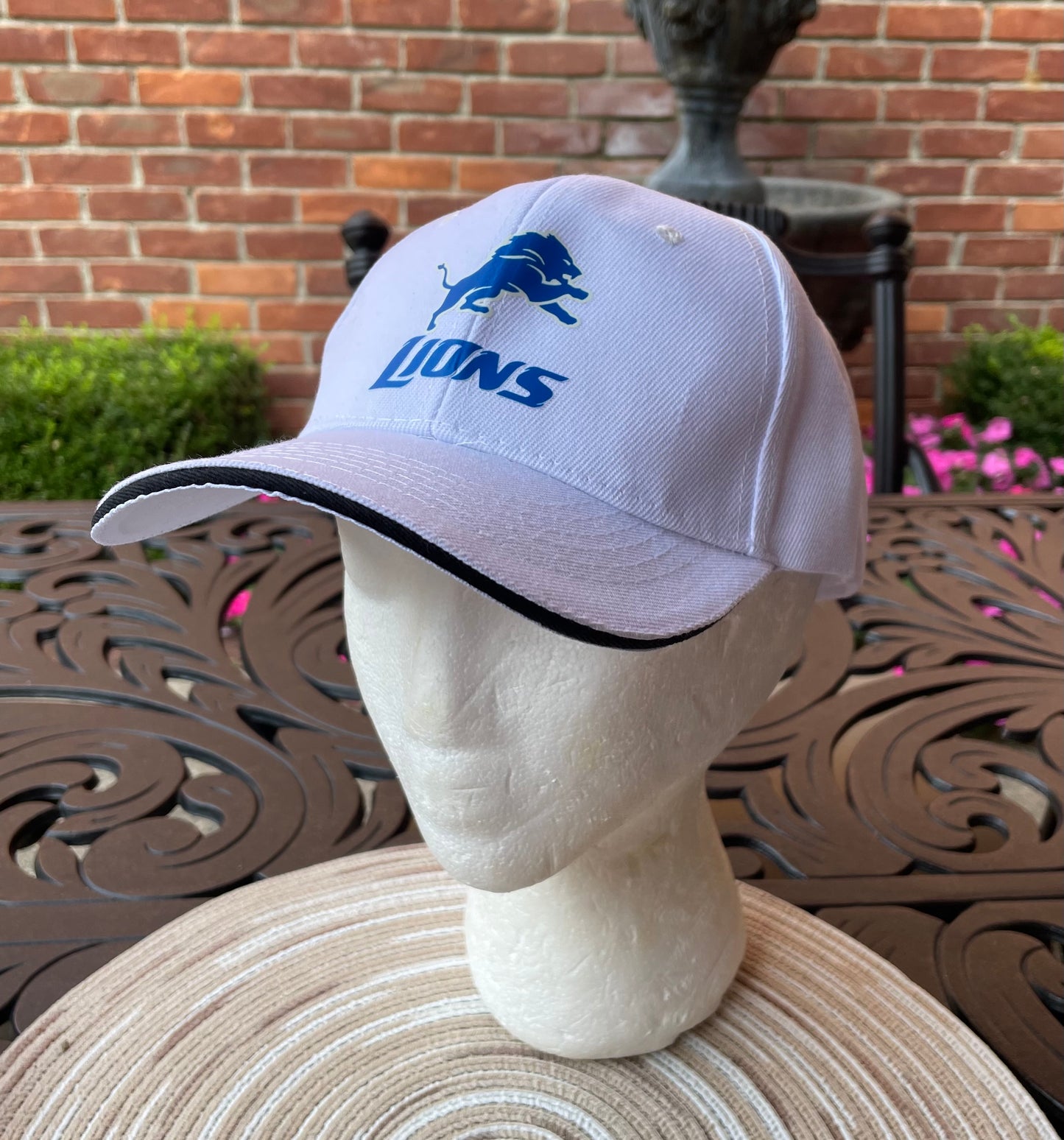 Detroit Lion's White Baseball Cap