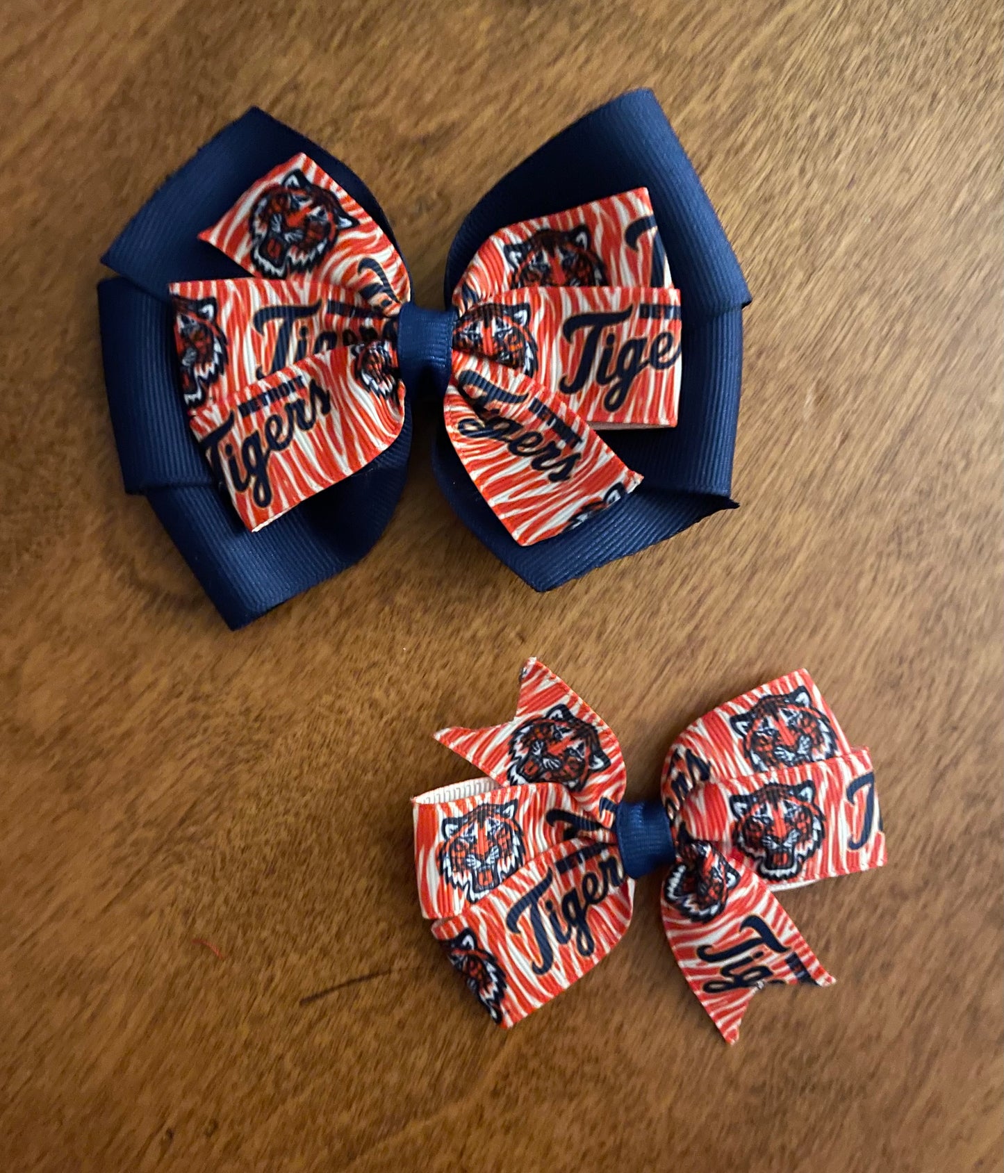 Detroit Tigers Hair Bow, Baseball, team, sports