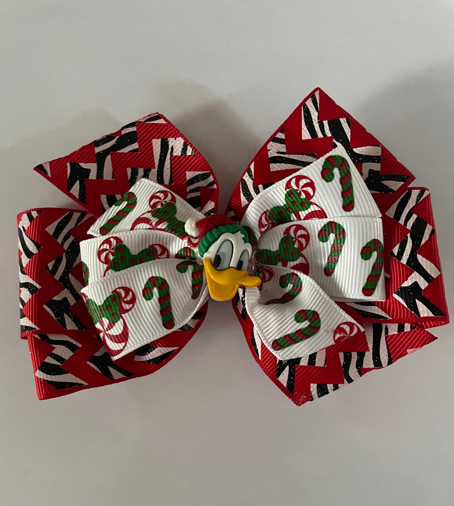 Donald Duck Holiday Hair Bow, kids, clip, Disney, Christmas / DAY 12 of 12 Days of Deals