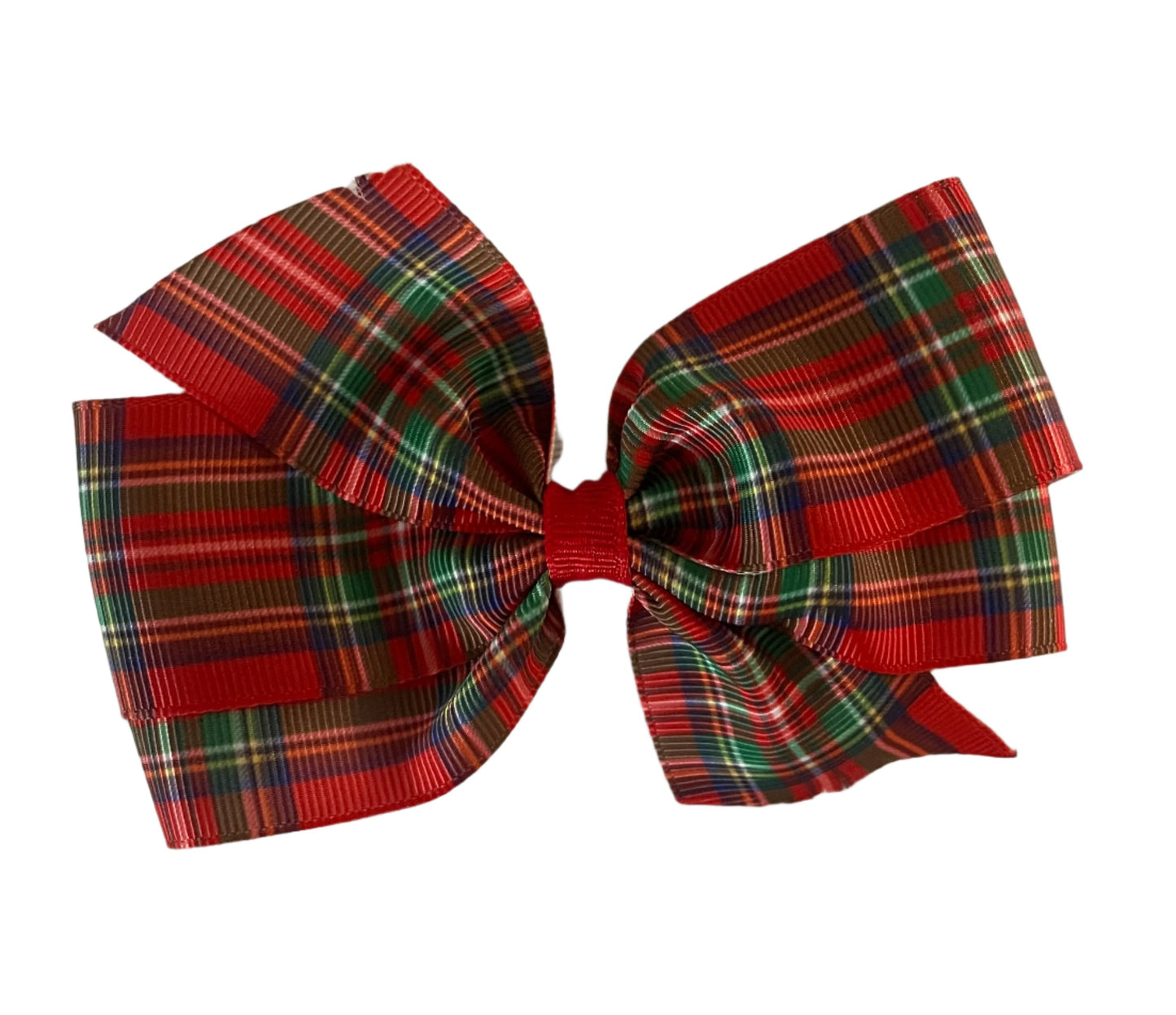 Red Tartan Plaid Hair Bow, girl, holiday, Christmas / DAY 12 of 12 Days of Deals