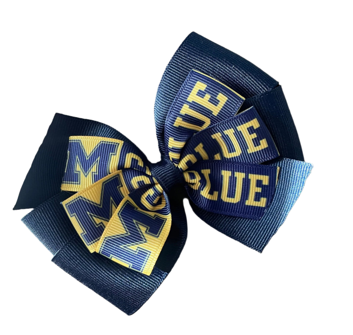 Collegiate Hair Bow, Michigan, Wolverine, University