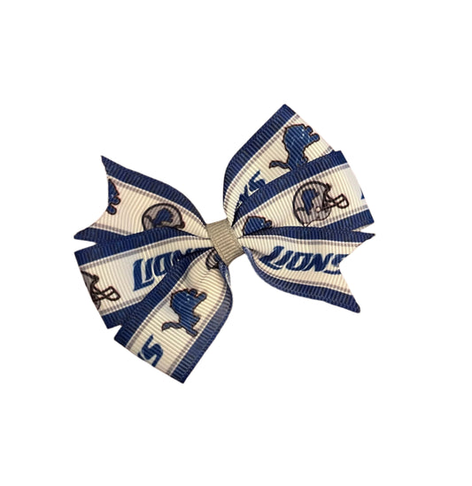 Detroit Lion's Small Hair Bow,  football, kids, teen, ports