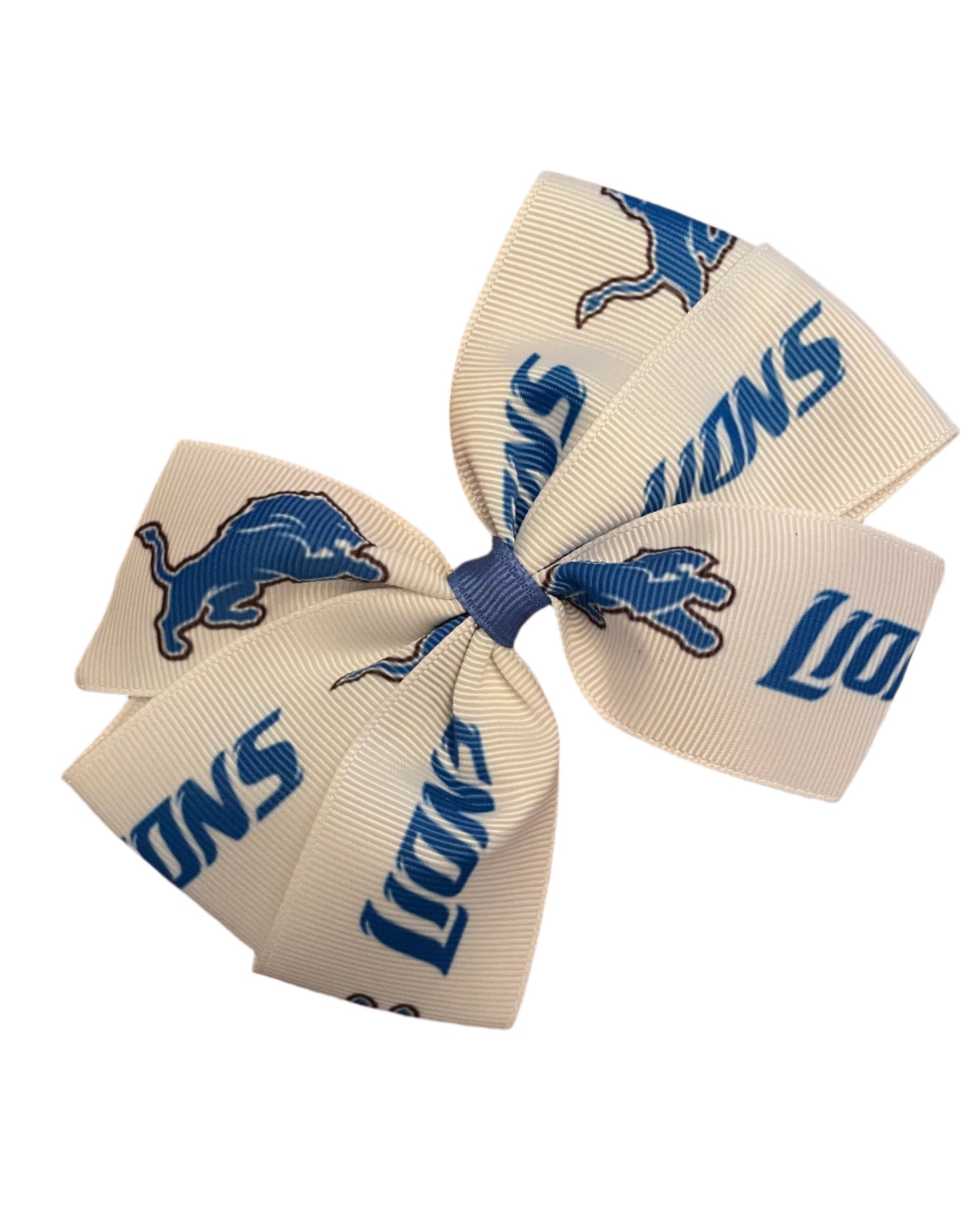 Detroit Lion's White Hair Bow, football, kids, teen, adult, sports