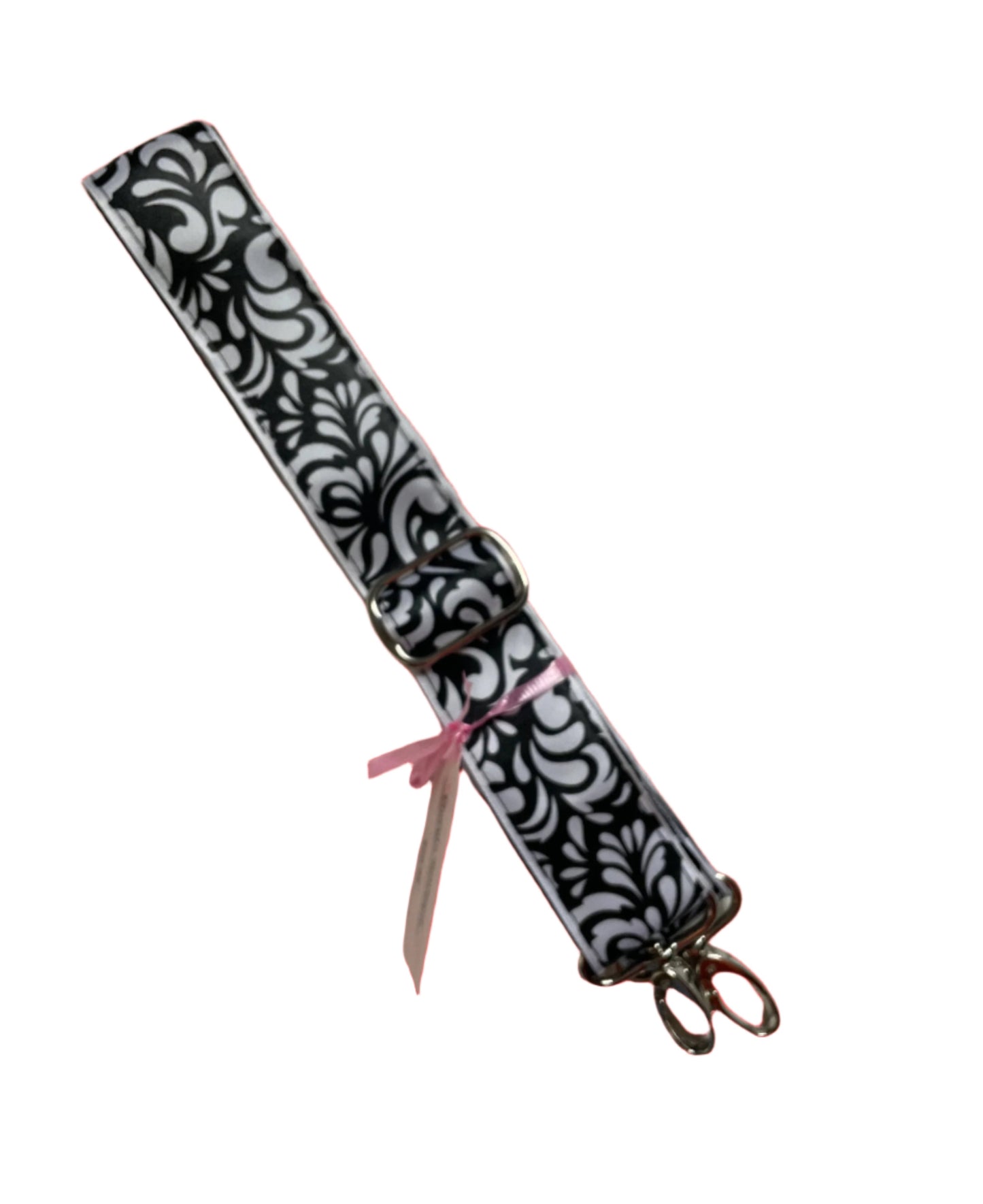 Black & White  Paisley Print Purse/Instrument Strap, Crossbody, Violin, Gift