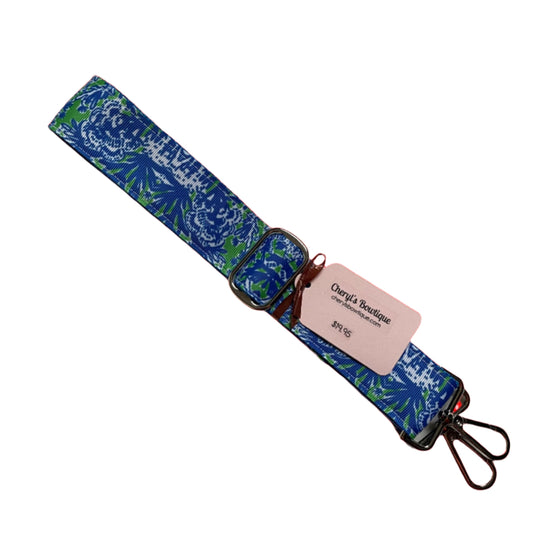 Blue/Green Coral Print Purse/Instrument Strap, Crossbody, Violin, Gift