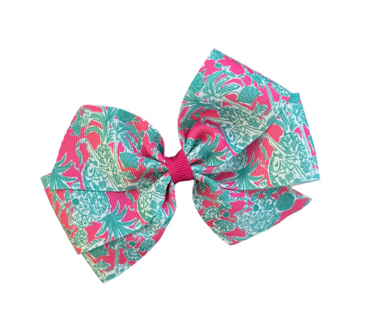 Scorpion Bowl Hair Bow, girl, clip, pineapple