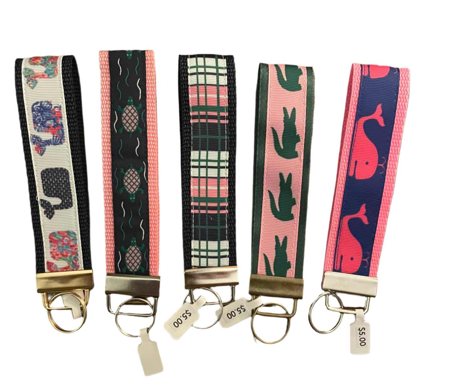 Resort Print Key Fobs, wristlet, purse, keychain